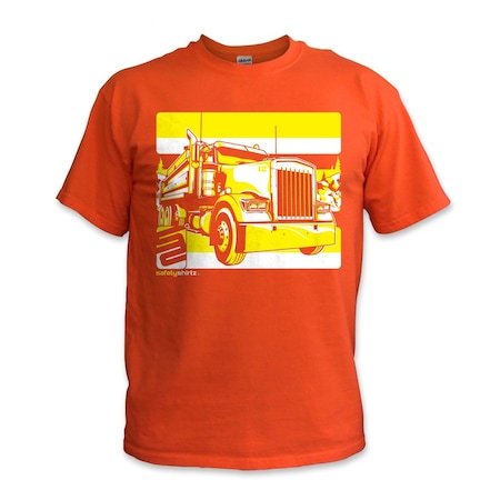 Dump Truck High Visibility Tee, Orange, 3XL